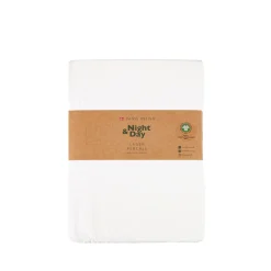 Night & Day Percale flad lagen hvid 240x260 cm