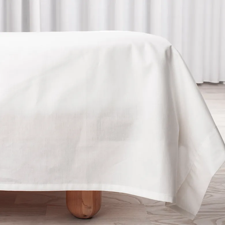 Night & Day Percale flad lagen hvid 240x260 cm