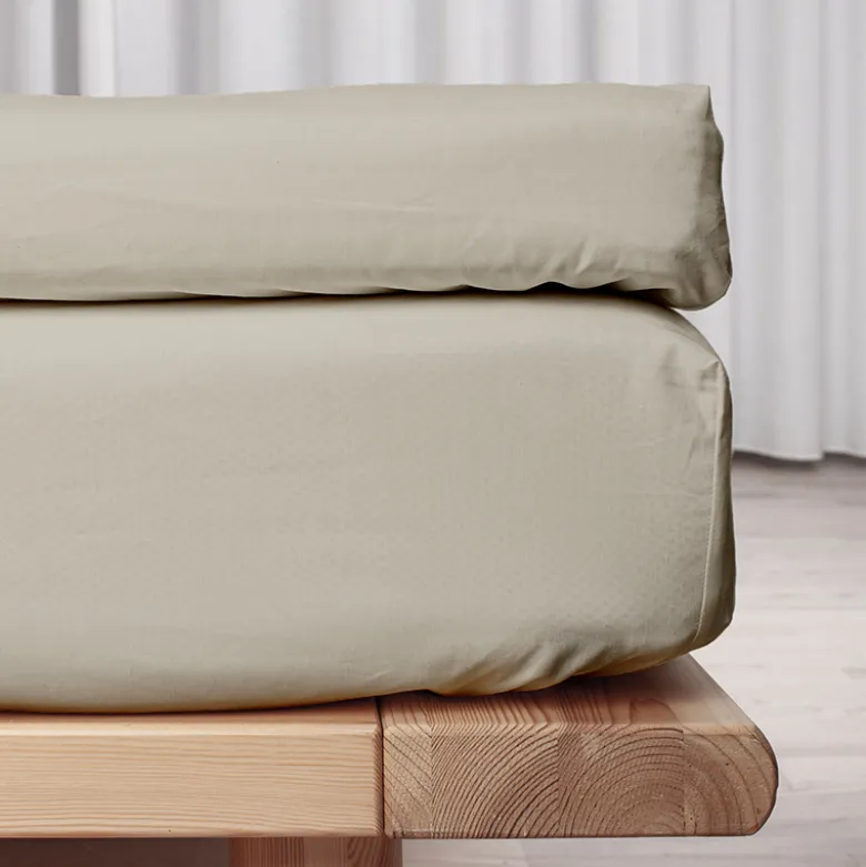 Night & Day Percale kuvertlagen sand 90x200 cm