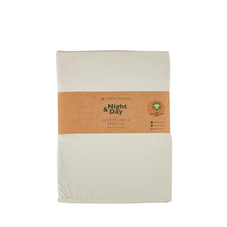 Night & Day Percale kuvertlagen sand 90x200 cm