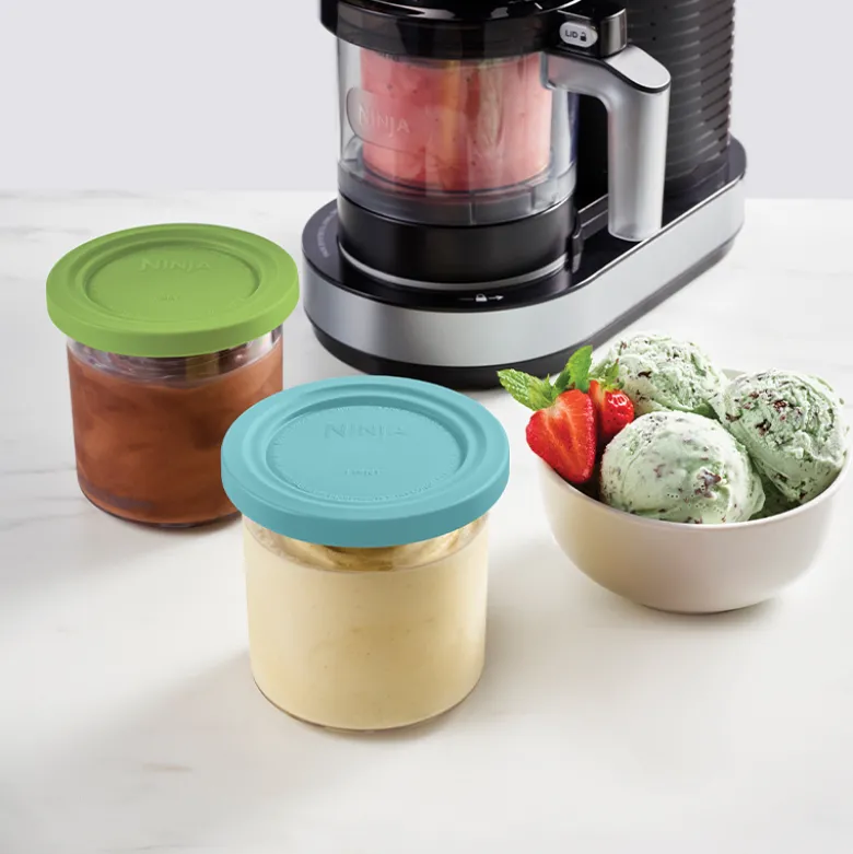 Ninja Creami NC300EU 4 bøtter med farvede låg 470 ml