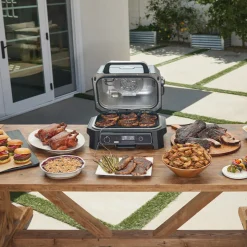 Ninja Woodfire Pro Connect XL OG850EUA elektrisk grill sort