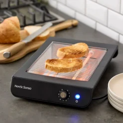 Nordic Sense flad brødrister sort 600 watt