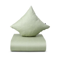 Nordisk Tekstil Dandy Uni sengetøj lysegrøn stribet 220x140 cm