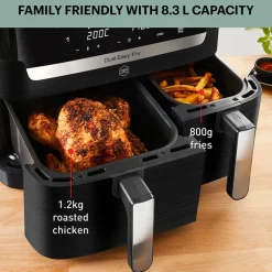 OBH Nordica Dual Easy Fry & Grill airfryer black