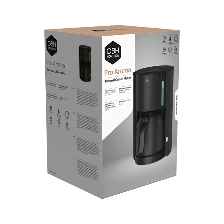 OBH Nordica Pro Aroma kaffemaskine med termokrus 1 liter 800 watt
