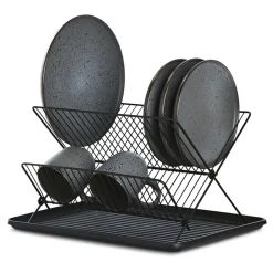 Opvaskestativ sort 43x23 cm