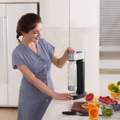 Philips GoZero sodavandsmaskine sort stål inkl. CO2-flaske