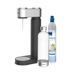 Philips GoZero sodavandsmaskine sort stål inkl. CO2-flaske