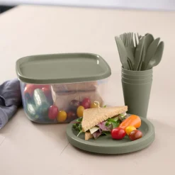Picnicsæt 20 dele - assorterede farver