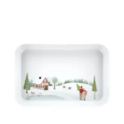 Pillivuyt Vinter fad hvid 18 x 12 cm