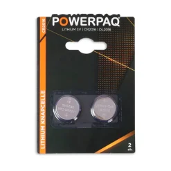 Powerpaq lithium CR2016 batteri 2 stk.