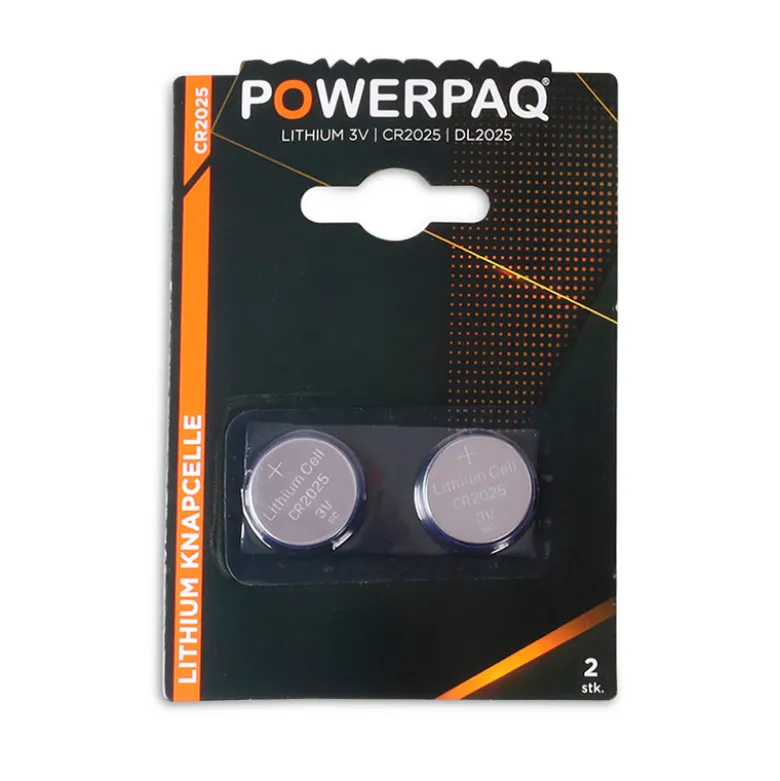 Powerpaq lithium CR2025 batteri 2 stk.