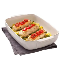 Pyrex ovnfast fad hvid keramik 25x19 cm