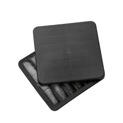 RIG-TIG freeze-it isterningbakke sort med låg 19x19x2.5 cm