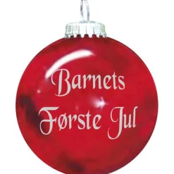 Rolsted Copenhagen Barnets Første Jul julekugle rød 6,6 cm