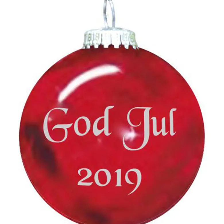 Rolsted Copenhagen god jul 2019 julekugle rød 6,6 cm