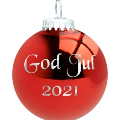 Rolsted Copenhagen God Jul julekugle rød 2021