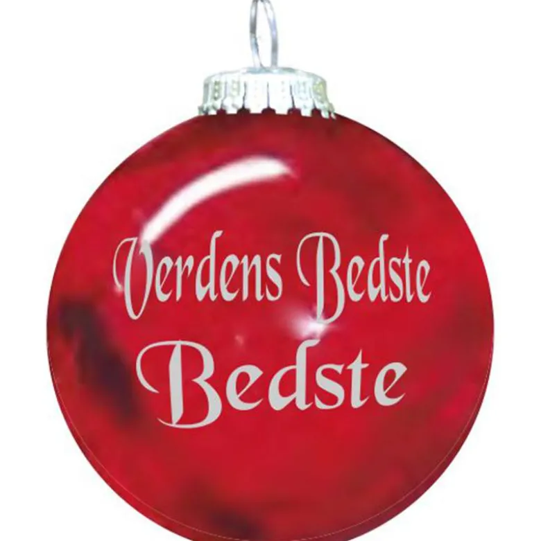 Rolsted Copenhagen Verdens Bedste Bedste julekugle Rød