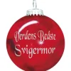 Rolsted Copenhagen Verdens Bedste Svigermor julekugle rød 6,6 cm