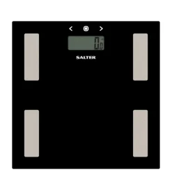 Salter digital badevægt med BMI og BMR måling sort max 180 kg