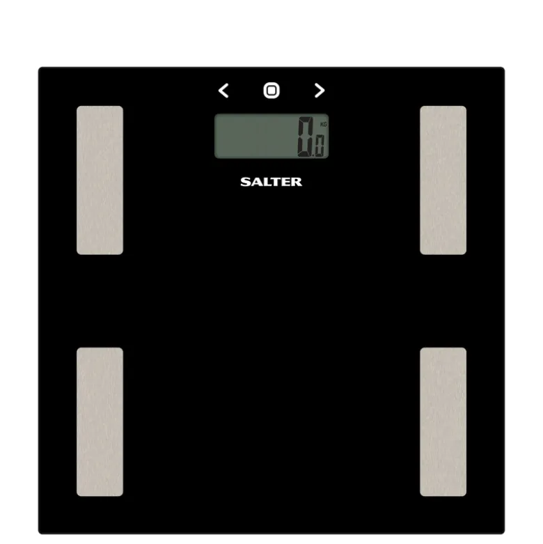 Salter digital badevægt med BMI og BMR måling sort max 180 kg