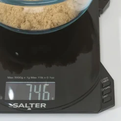 Salter digital køkkenvægt med termometer og timer sort 5 kg