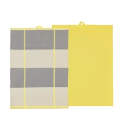 Södahl Blocks viskestykke gul 70x50 cm 2 stk