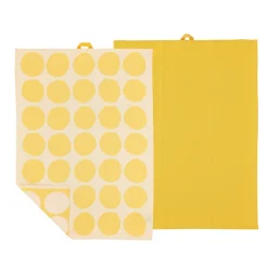 Södahl Bubbles viskestykke gul 2 stk 50x70 cm