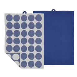 Södahl Bubbles viskestykke kongeblå 70x50 cm 2 stk