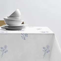Södahl Charm dug hvid/blå 140x320 cm