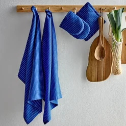 Södahl Organic Line viskestykke 2 stk royal blue 50x70 cm