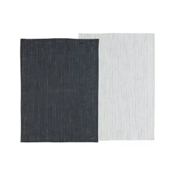 Södahl Organic Line viskestykker 2. stk. ash/white 50x70 cm
