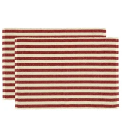 Södahl Statement Stripe dækkeserviet rød 33x48 cm