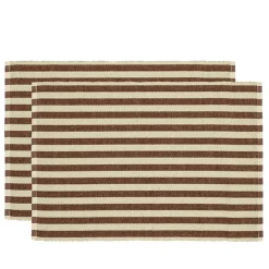 Södahl Statement Stripe dækkeserviet brun 33x48 cm