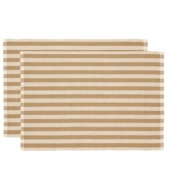 Södahl Statement Stripe dækkeserviet beige 2 stk. 33x48 cm