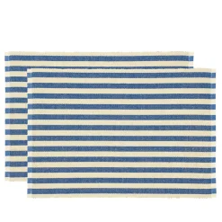 Södahl Statement Stripe dækkeserviet blue 2 stk. 33x48 cm