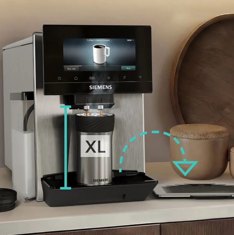 Siemens EQ900 TQ923E03 iAroma fuldautomatisk kaffemaskine rustfrit stål