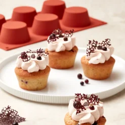 Silikomart muffin silikoneform rød 6 stk.