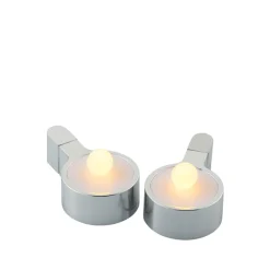 Sirius Amalia fyrfadsstager med magnet 2 stk. krom