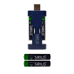 Sirius DecoPower USB Charger inklusiv 4 x AAA batterier