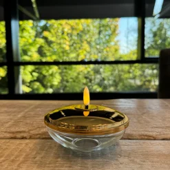 Sirius Lia LED-bordlys guld Ø 10 cm H 5 cm