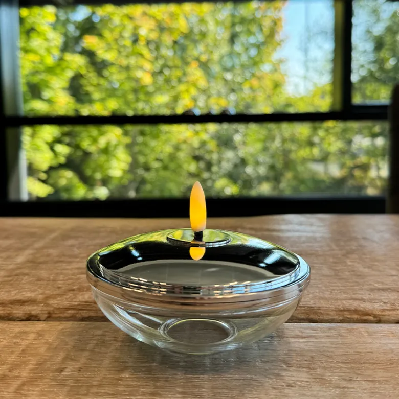 Sirius Lia LED-bordlys krom Ø 10 cm H 5 cm