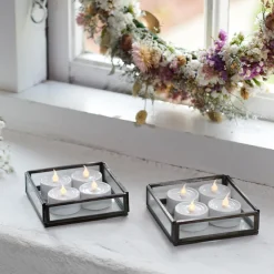Sirius Lone LED fyrfadslys hvid 4 stk. Ø 3,5 cm