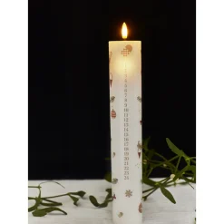 Sirius Mie LED kalenderlys hvid H 29 cm Ø 4,8 cm