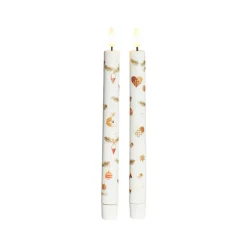 Sirius Mie LED kronelys hvid 2 stk H 22 cm