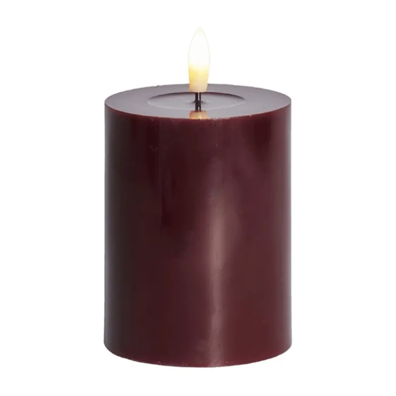 Sirius Sille Lak LED bloklys bordeaux H 10 cm