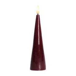 Sirius Sille Lak LED keglelys bordeaux H 17 cm