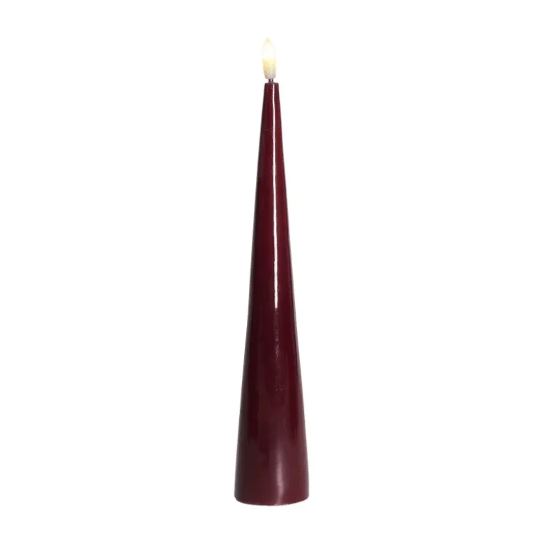 Sirius Sille Lak LED keglelys bordeaux H 26 cm