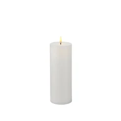 Sirius Sille LED batteridrevet bloklys hvid H 20 cm Ø 7,5 cm
